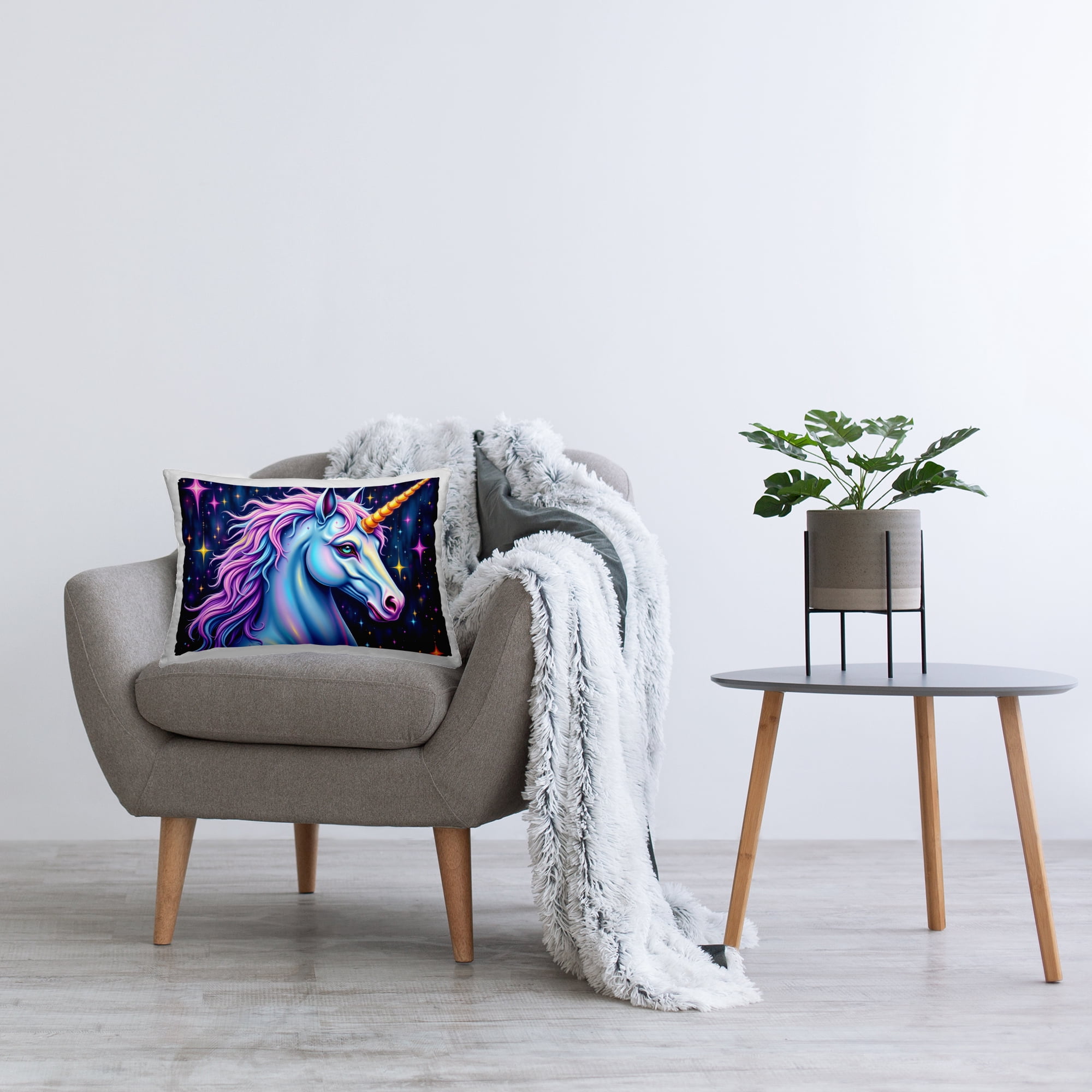 Stupell Industries Star Dancer Unicorn Decorative Printed Throw Pillow, design by Tabz Jones