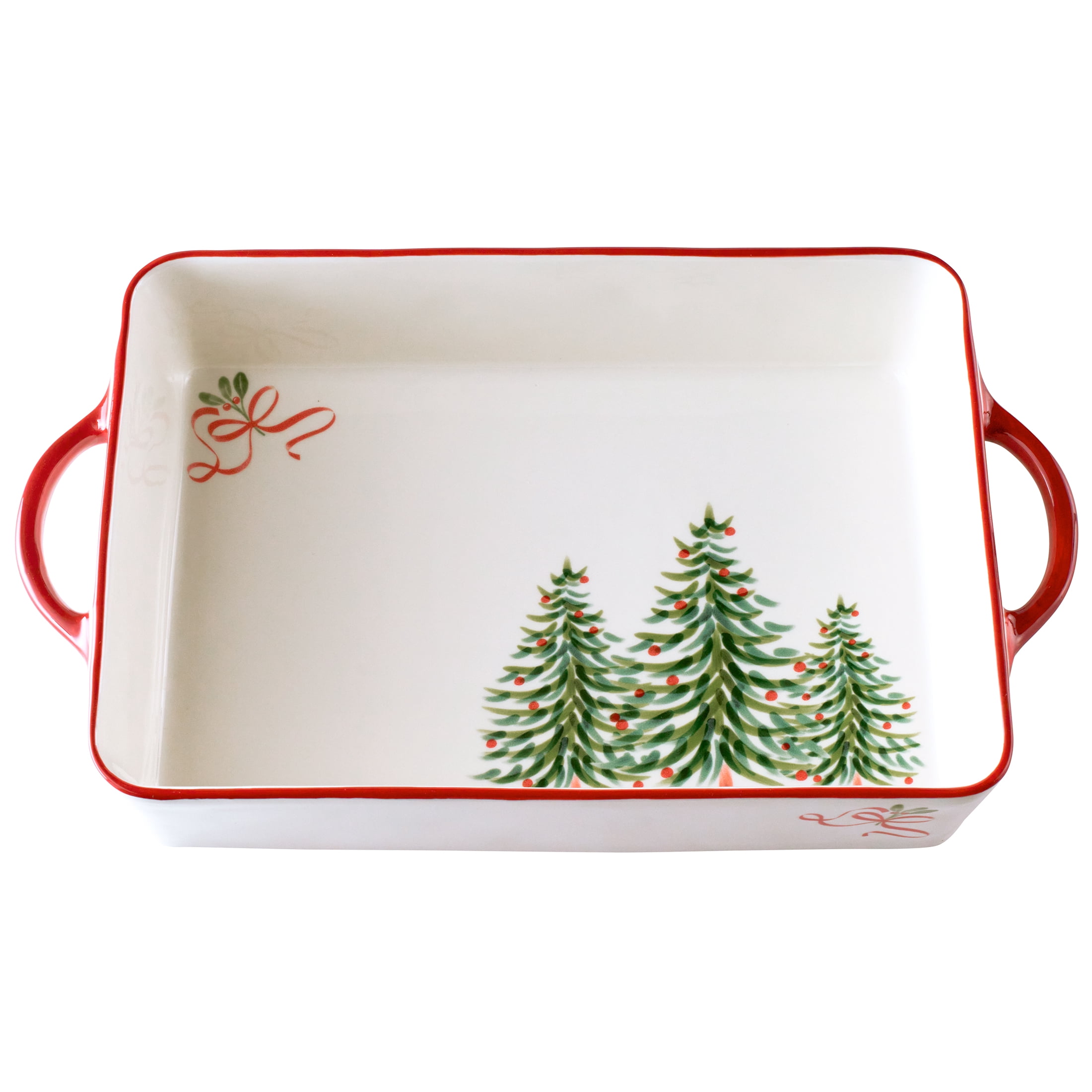 Better Homes & Gardens Holiday Pattern Stoneware Rectangular Baking Dish, 9" x 13"
