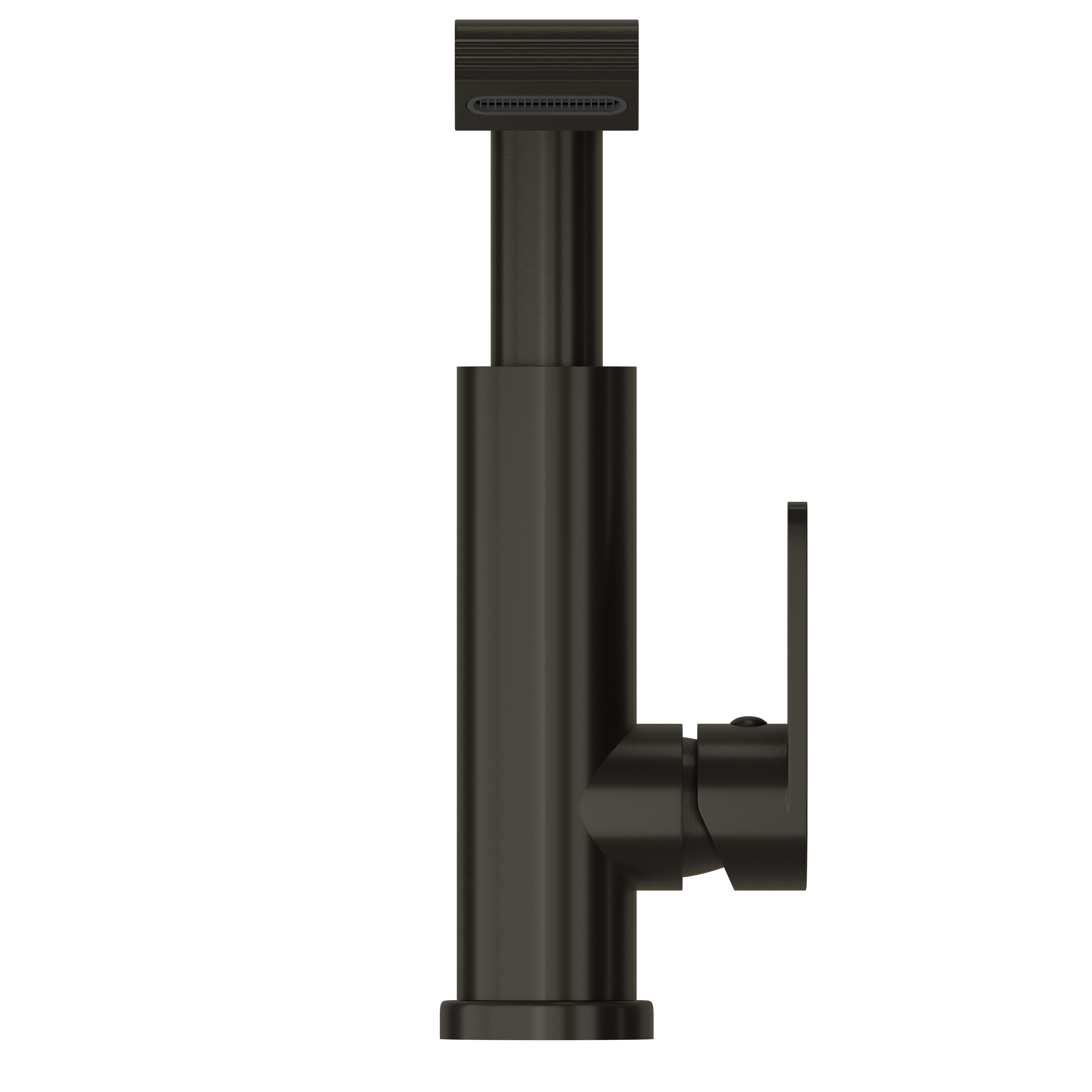Vmopu Waterfall Bathroom Faucet Space Aluminum Brushed Gray Modern  Bathroom Sink Faucet with Single Handle one Hole with Hose for Vanity Basin RV Lavatory