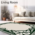 thumbnail image 2 of ODIKA 6'x9' Machine Washable Non-Slip Area Rug, Foldable Medallion Burst with Art Influences High Traffic Rug with Pad, Green, 576887, 2 of 8