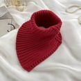 thumbnail image 2 of QQAMB Women Winter Rib Knit Turtleneck Faux Collar Solid Color Detachable Triangular Scarf Wrap Windproof Neck Warmer, 2 of 3
