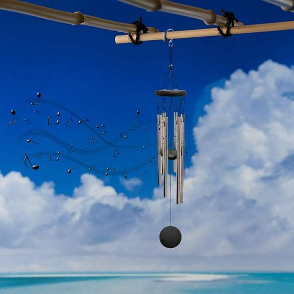 Wind Chimes Outdoor Tone, Wind Chime Outdoor Sympathy Wind-Chime With 6 , Elegant Chime For Garden Patio Black Windchimes, Xinsrenus Under $5! Wind Chimes Outdoor Tone, Wind
