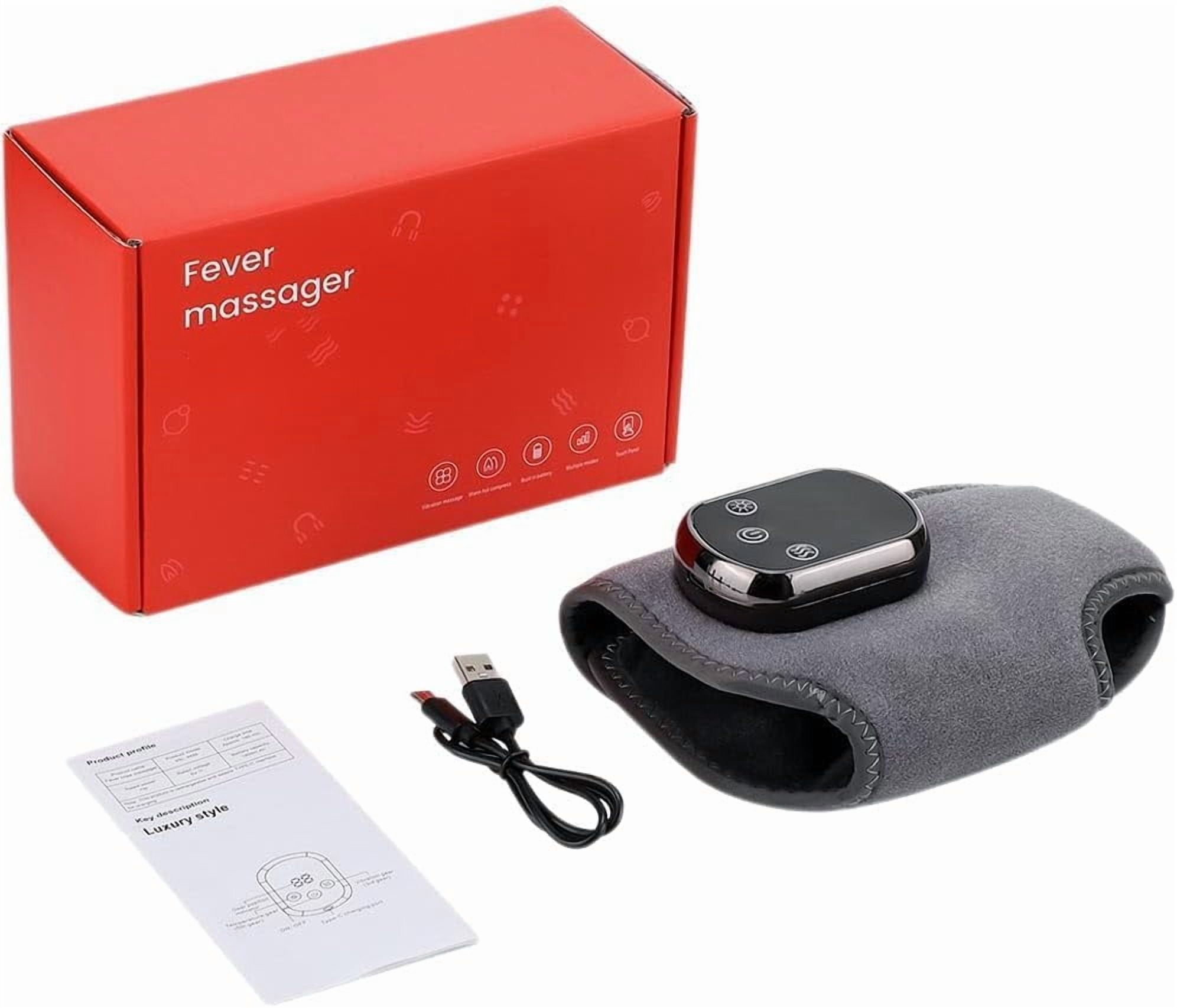 Triple Therapy Foot Massager, Portable Cordless Ankle Heating Pad with 3 Vibration Mode,5 Heat Leavel Visible Screen