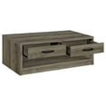 thumbnail image 2 of Lix 47 Inch Coffee Table with 1 Drawer- MDF- Rustic Weathered Gray Finish, 2 of 5