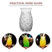 USHOBE Pineapple Shaped Transparent Cocktail Glass, 8.5 Inch Tall, and Stylish Drinkware for Storage and Serving
