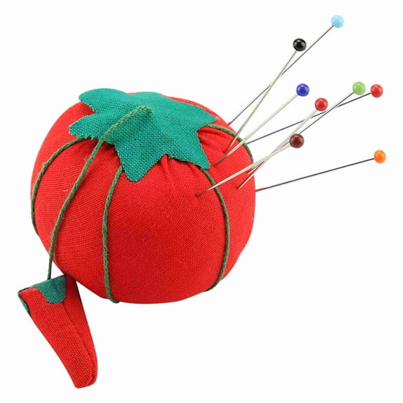 2Pcs/Set Cute Tomato Ball Shape Needle Pincushion Pin Cushion Holder Needlework Accessory