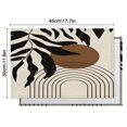 thumbnail image 6 of Black Boho Geometric and Plant Pattern Summer Placemats Table Placemats Set Of 4-Linen Kitchen Washable Placemats Table Mats 11.8"x17.7"Non-Slip Heat Resistant, 6 of 6
