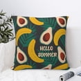 thumbnail image 4 of Honeii Banana And Avocado Print Throw Pillow, Square Decorative Pillow Forms Soft Fluffy Plump Pillow Decorative Pillow Inserts,Couch Pillows-26"x26", 4 of 7