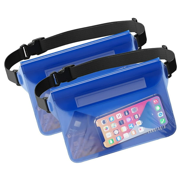Canotagio Set de 2 Cangureras Impermeables para Playa. Bolsa Seca Canotagio Cangurera Impermeable