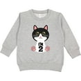 thumbnail image 2 of Inktastic 2nd Birthday Cat 2 Year Old Girl Toddler Sweatshirt, 2 of 4