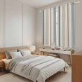 thumbnail image 4 of Farmhouse Stripe Kitchen Curtains 63 Inch Length, Boho Country Vintage Navy Blue Striped Tiers Curtains for Living Room Berdoom Bathroom, Light Filtering Drapes Window Treatment 2 Panels 42"Wx63"L, 4 of 9