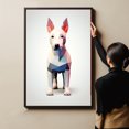 thumbnail image 4 of Miniature Bull Terrier Dog Art Canvas, Pet Wall, Polygon Art Print on Canvas Canvas, large wall art, bathroom wall art, Ready to Hang,Living Room,Bedroom ＆ Office, 4 of 4