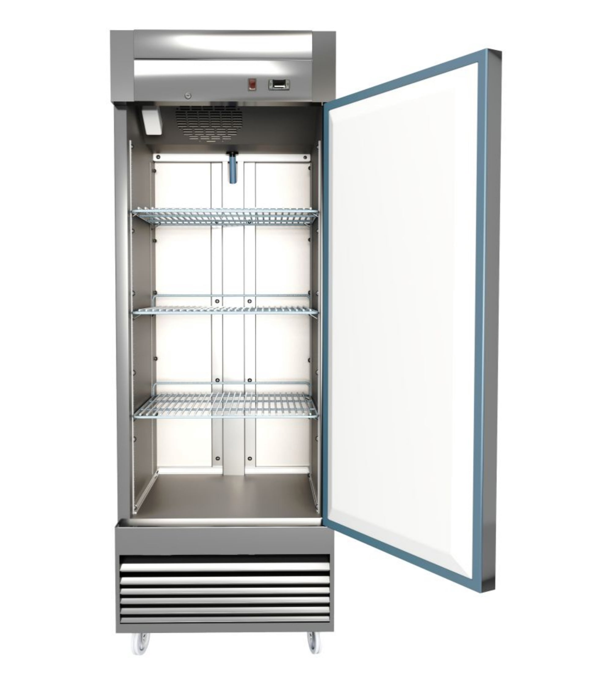 Commercial Reach-In Upright Refrigerator, 27 1/2 inch, 19 cu. ft, Stainless Steel exterior, Cooler Depot.