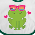 thumbnail image 4 of Inktastic Summer Frog Beach Vacation Sunglasses Girls Baby Bib, 4 of 4
