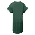 thumbnail image 5 of DHFJKG V Neck Tshirt Dresses For Women Short Sleeve Lightweight Summer Loose Fit Solid Color Mini Dress Casual Daily Wear Versatile Dresses, 5 of 5