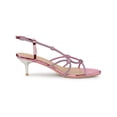 thumbnail image 3 of BLISSFUL STEP Sandales à Talon Chaton pour Femmes à Bride Slingback avec Strass Rose 9, 3 of 7