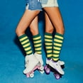 thumbnail image 5 of Womens Athletic Knee High Socks, Outdoor Sport Thigh High Stockings, Casual Stripes Tube Socks, 5 of 6