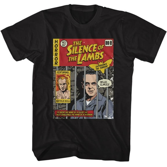 Silence Of The Lambs Comic Cover Black Adult T-Shirt M
