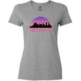 thumbnail image 3 of Inktastic Portland Oregon Retro Sunset Skyline Women's T-Shirt, 3 of 5