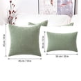 thumbnail image 2 of Decorative Corduroy Pillow Cover Soft Striped Texture for Living Room Sofa Premium Fabric Luxury Home Decor Square Throw Pillowcase Elegant Modern Style 18x18 inch Mint Green, 2 of 5