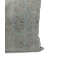 thumbnail image 5 of Fabdivine Thick Linen Hand Block Print Decorative Throw Pillow Cover , 14"X14", Gray, 5 of 5