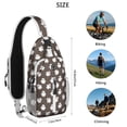 thumbnail image 5 of Sling Backpack,Brown Halloween Ghost Pattern Crossbody Bag with Water Bottle Holder,Waterproof Sling Bag for Men/Women with Chest Phone Holder for Hiking,Travel, 5 of 6
