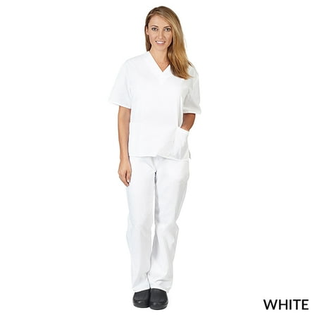 

Natural Uniforms Unisex Solid V-Neck Medical Scrub Set Style 101