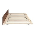 thumbnail image 4 of AFI Twin Roll Out Wood Trundle Bed Frame with Wooden Slat Supports, Walnut, 4 of 7