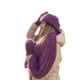 thumbnail image 4 of Sunloudy - Guantes tejidos para mujer, gorro, bufanda, suave, cálido, para invierno, color sólido, accesorios de moda para clima frío Sunloudy  moda, 4 of 7