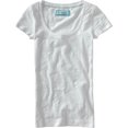 thumbnail image 1 of Aeropostale - Camiseta básica con cuello redondo para mujer, color blanco, pequeño, 1 of 1