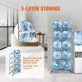 thumbnail image 3 of 5-Tier Water Bottle Rack for 10 Jug 5-Gallon, Heavy Duty Storage Holder for Kitchen Office, 3 of 6