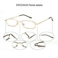 thumbnail image 3 of EYE ZOOM Compact Light Metal Portable Reading Glasses with Pocket Hard Case for Men and Women, Gold, +1.75, 3 of 5