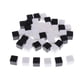 thumbnail image 1 of 50pcs Square Edge Dados en D6 Six Sided RPG Gaming Dados Negro, 1 of 8