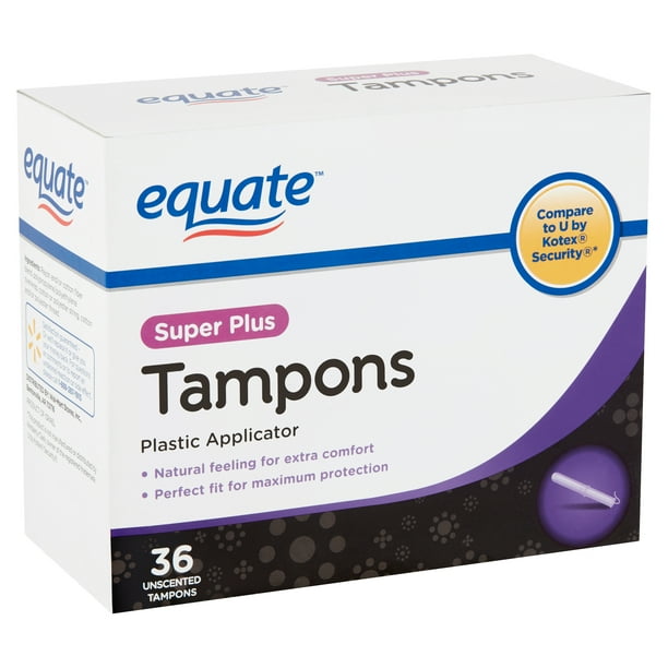 Equate Super Plus Absorbency Unscented Tampons with Plastic Applicators