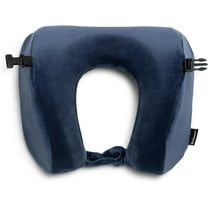 Brookstone 2-in-1 Memory Foam Travel Pillow - Cozy U-Shaped Soft Neck Support Pillow for Traveling