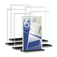 thumbnail image 1 of Acrylic Sign Holder,8.5X11 Inches Plastic Sign Holder Paper Holder, 6 Pack T Shape Table Top Display Stand, Double Sided, 1 of 5