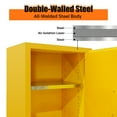 thumbnail image 4 of Galvanized Steel Chemical Cabinet, Three Point Lock, Hazardous Storage Yellow, Industrial Safety Cabinet, Liquid Safety Cabinet, for Glue, Adhesive, Garage, 4 of 7
