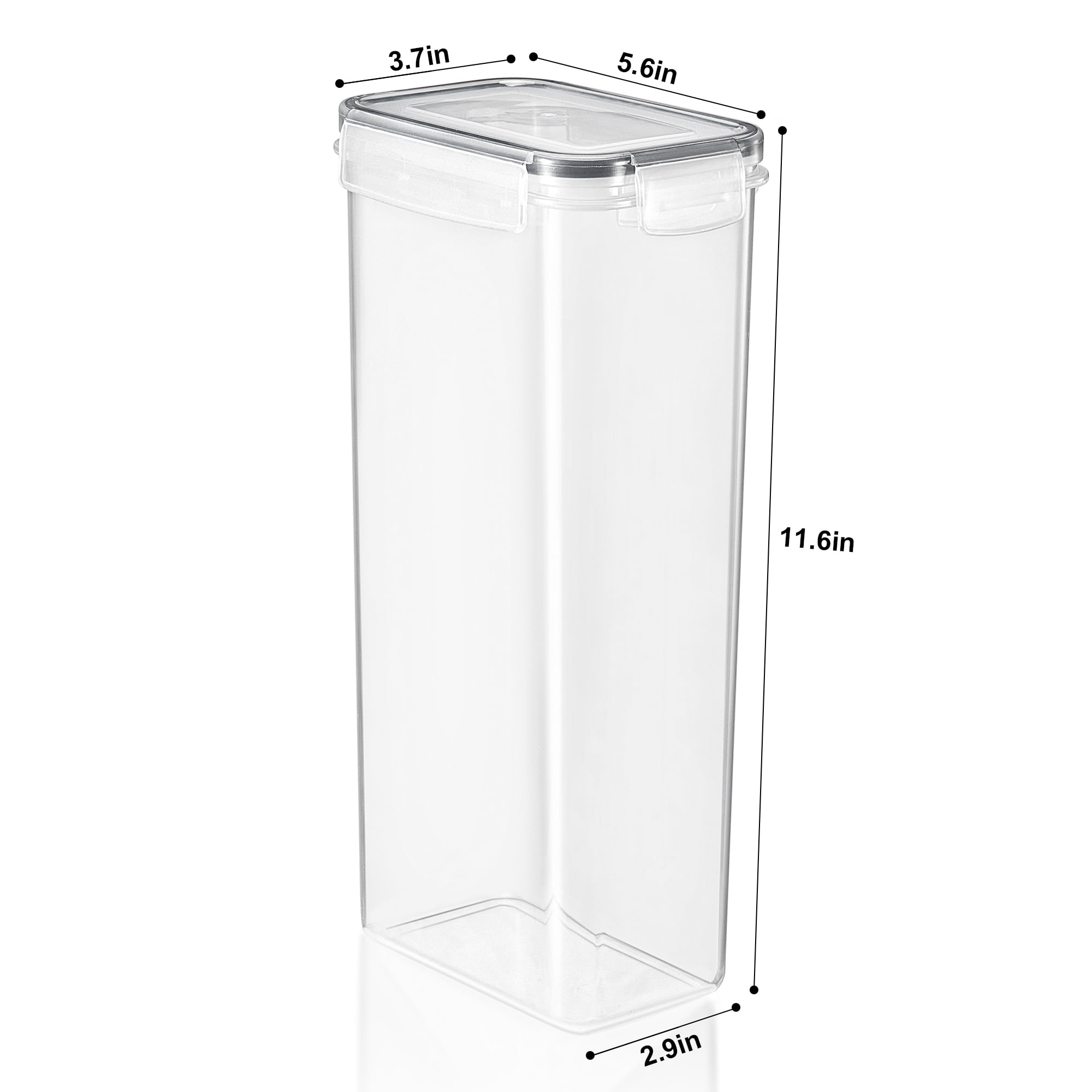 Sorbus 4 Pack Airtight Cereal Dispenser Canister Set with Lids - Easy Pour, Stackable, Store Dry Food, Rice Pasta and more