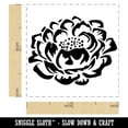 thumbnail image 2 of Single Peony Flower Self-Inking Rubber Stamp Ink Stamper - Yellow Ink - Small 1 Inch, 2 of 7