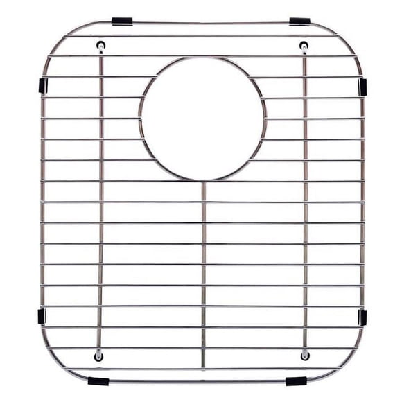 Franke Consumer Products FGD75 13.13 x 11.63 in. Universal Double Bowl Sink Grid with Rear Drain, Stainless Steel