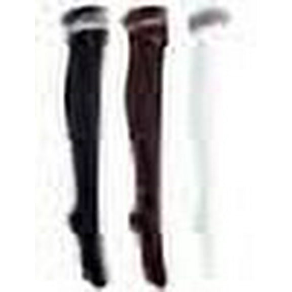 Lian LifeStyle Women's 3 Pairs Adorable Comfortable Soft Thigh High Over Knee High Cotton Socks Size 6-9 L1023(Black,Coffee,White)