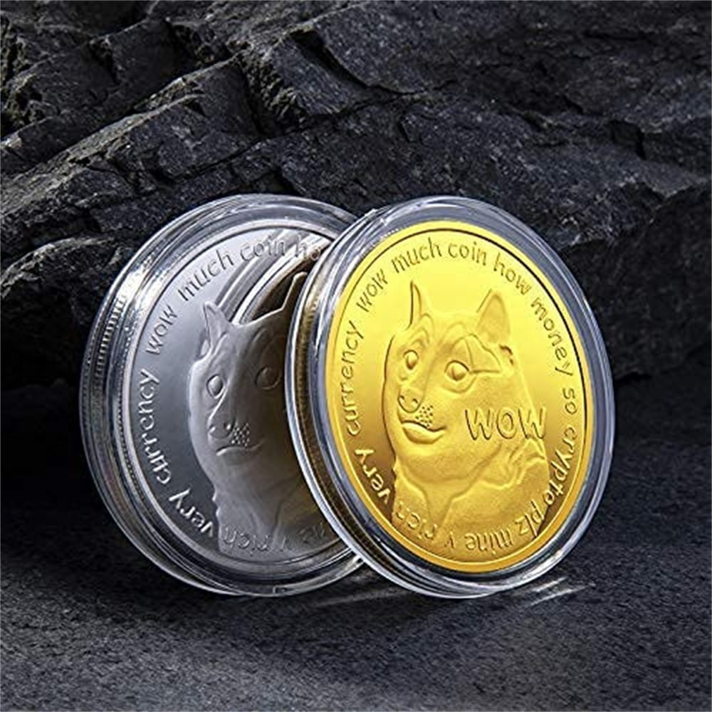 3 PCS Gold Dogecoin Commemorative Coin Gold Plated Limited Edition Collectible 