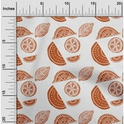 oneOone Viscose Chiffon Orange Fabric Block Fabric For Sewing Printed Craft Fabric By The Yard 42 Inch Wide-YXQ
