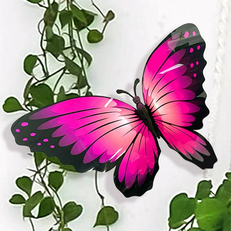 3D Butterfly Multicolor Decorative wall Sticker 12 Pcs (10x8)