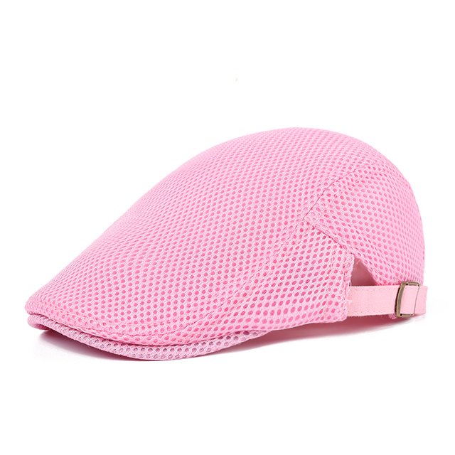 Boina de malla para hombre y mujer, gorra de primavera y verano transpirable, gorra de malla de alambre para hombre