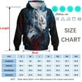 thumbnail image 5 of WHNBCW Funny Wolf Printed Hoodie Animal Graphic Sweatshirt, 5 of 8