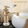 thumbnail image 3 of Single Handle Floral Pattern Mixer Tap for Bathroom Basin Sink - , Water Saving, Easy to Use, Durable, 3 of 8