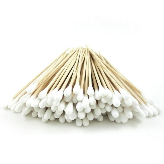 .100Pc Cotton Swabs Applicators Q Tip Swabs 6 Extra USS Long Wooden Handle