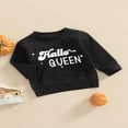 thumbnail image 2 of Sweatshirts d'Halloween pour Bébés Filles Garçons Imprimé Lettre Col Rond Manches Longues Pulls Automne Hiver Hauts Décontractés, 2 of 6
