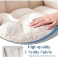 thumbnail image 4 of Teddy Fabric Swing Chair, Soft Rocking Chair with High Backrest and Cushioned Seat, Comfy Lounge Chair for Bedroom Living Room Nursery, High-Density Foam, 4 of 9